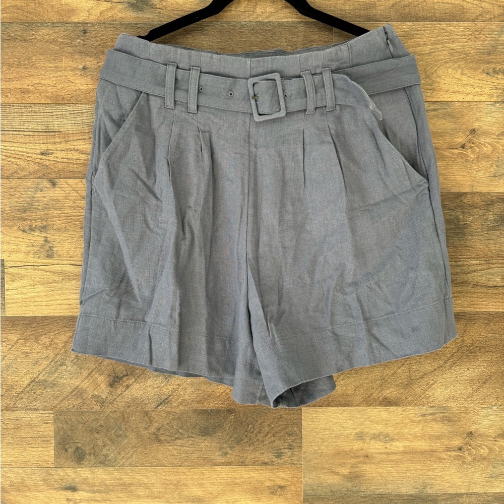 Abercrombie and Fitch Linen Blend Belted Shorts